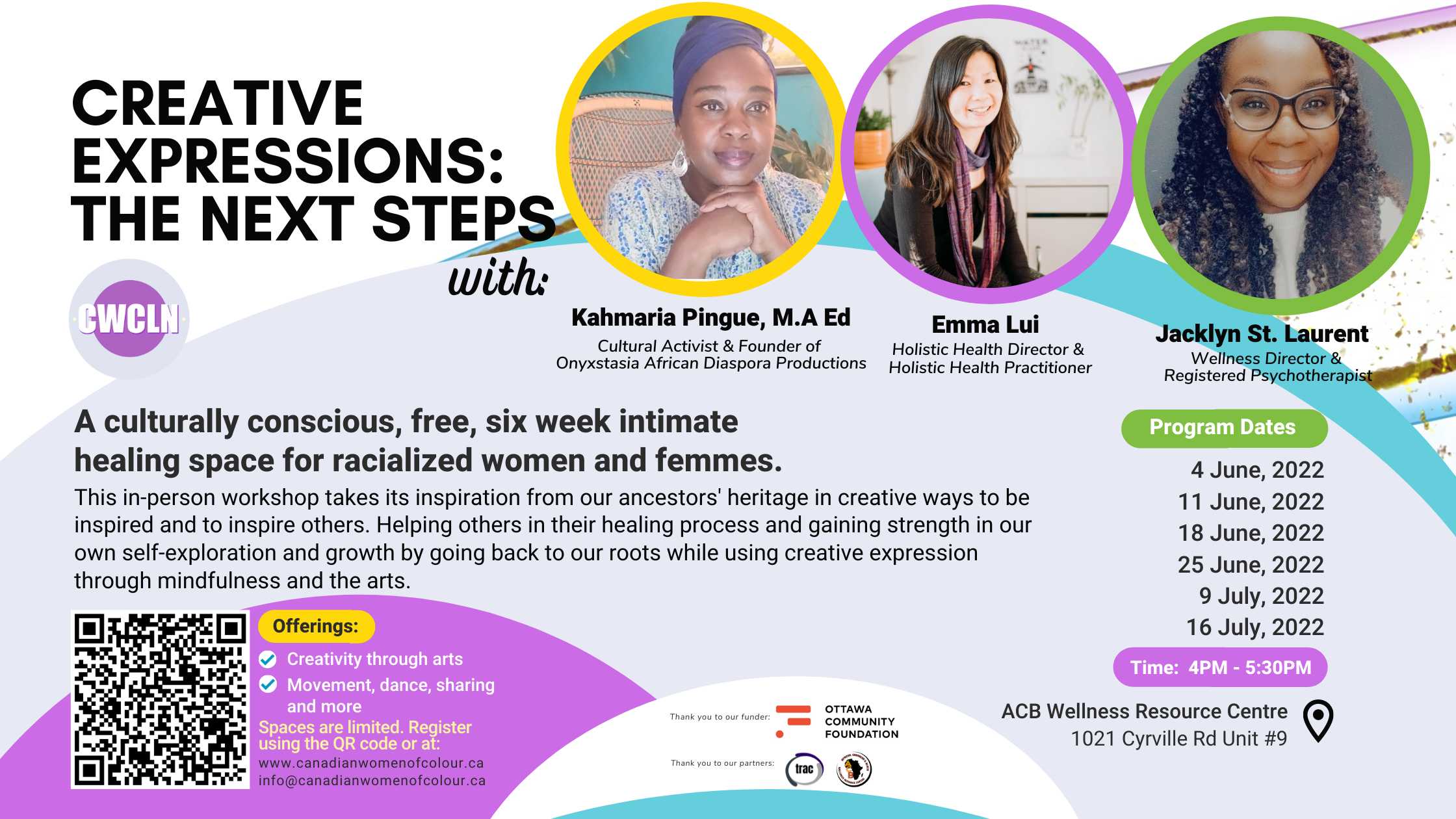 Register for Creative Expressions six week workshop for racialized women
